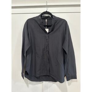 NWT MUJI Labo Silk Blend Open Collar Shirt Size M